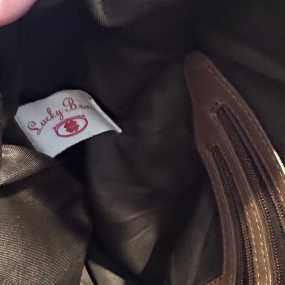 Lucky Brand Tan and Brown Leather Tote - Picture 7 of 9